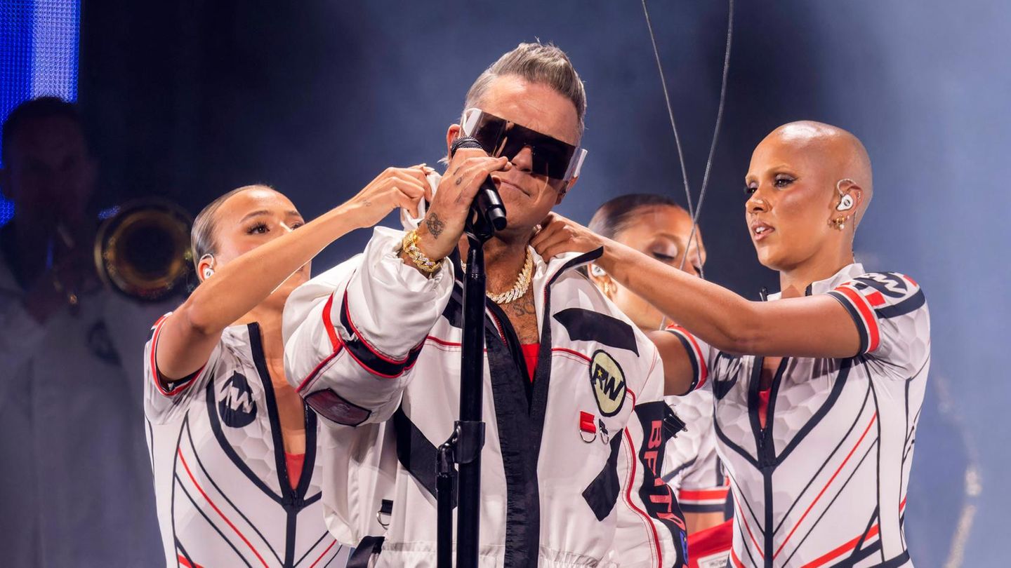 Robbie Williams: Robbie Williams feston fillimin e koncerteve të tij gjermane