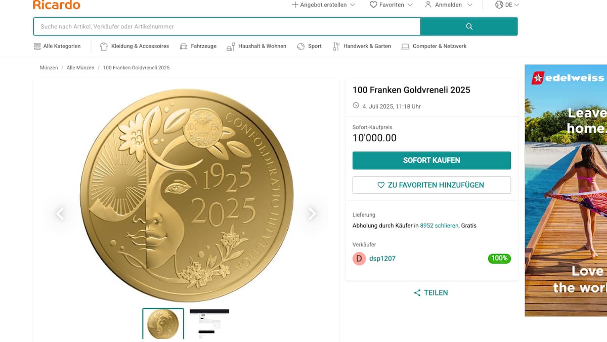 IRR Hype për monedhën e re: Në Ricardo Goldvreneli është tashmë në dispozicion për 14,000 CHF