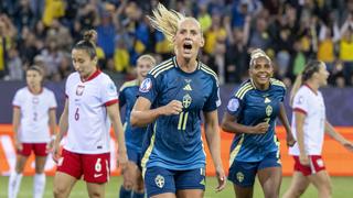 Futboll – UEFA EURO 2025 – Suedia tre koka sipër Polonisë