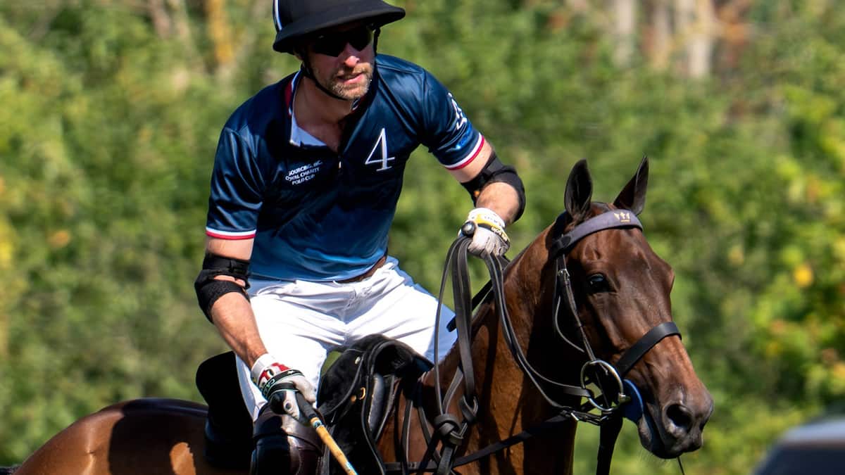 Princi William fiton në Bamirësi Polo Game Pa Princesha Kate