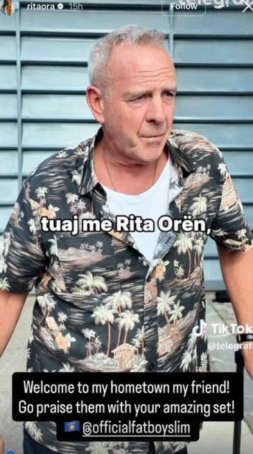 Përmes Fat Boy Slim ishte prezente në “Sunny Hill”, reagon Rita Ora: Mirëserdhe në vendin tim