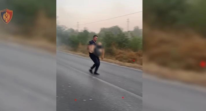 Vlerësohet guximi i policit Klajdi Mustaj që shpëtoi tre qytetarë pas aksidentit në Fier