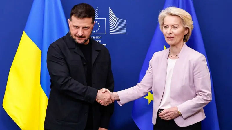 Von der Leyen pret Zelenskyn në Bruksel
