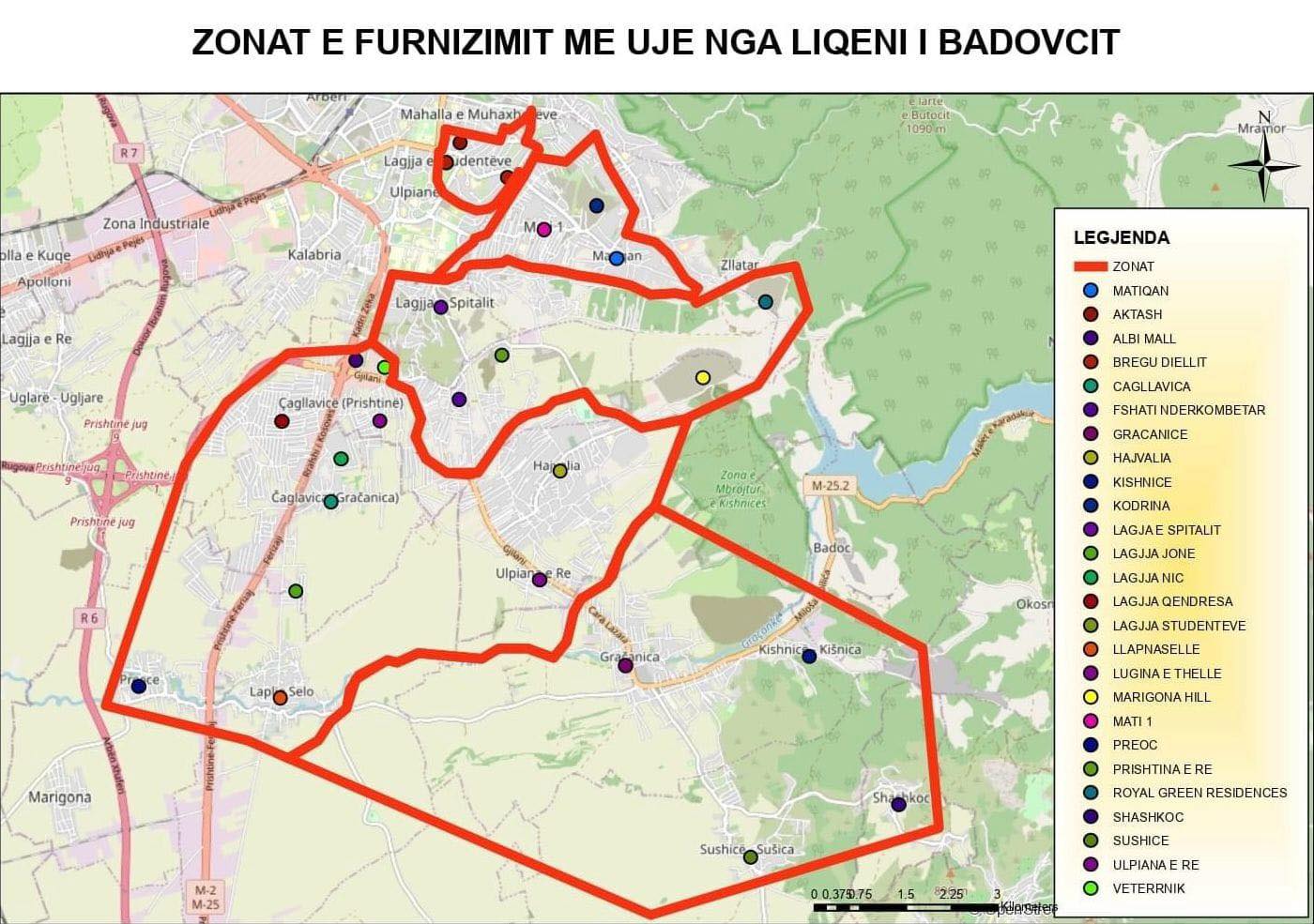 Rritje e manganit në liqenin e Badocit – këto janë zonat në Prishtinë e Graçanicë ku ndalohet pirja e ujit